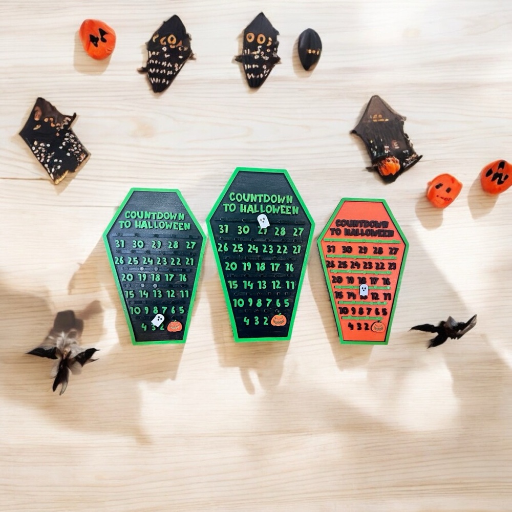 Countdown to Halloween!  Advent calendar, Wooden Decor! LARGE
